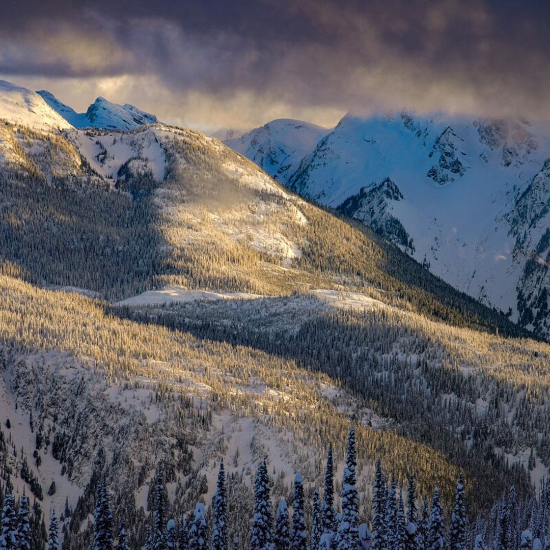 scenic winter mountains