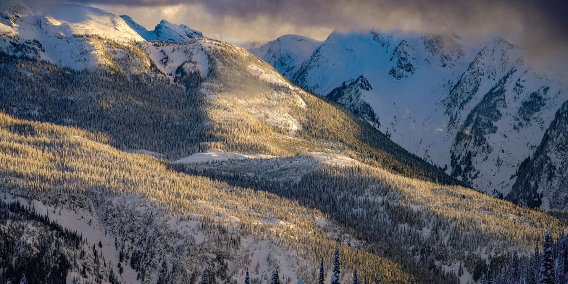 scenic winter mountains