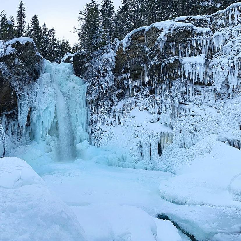 winter frozen waterfall