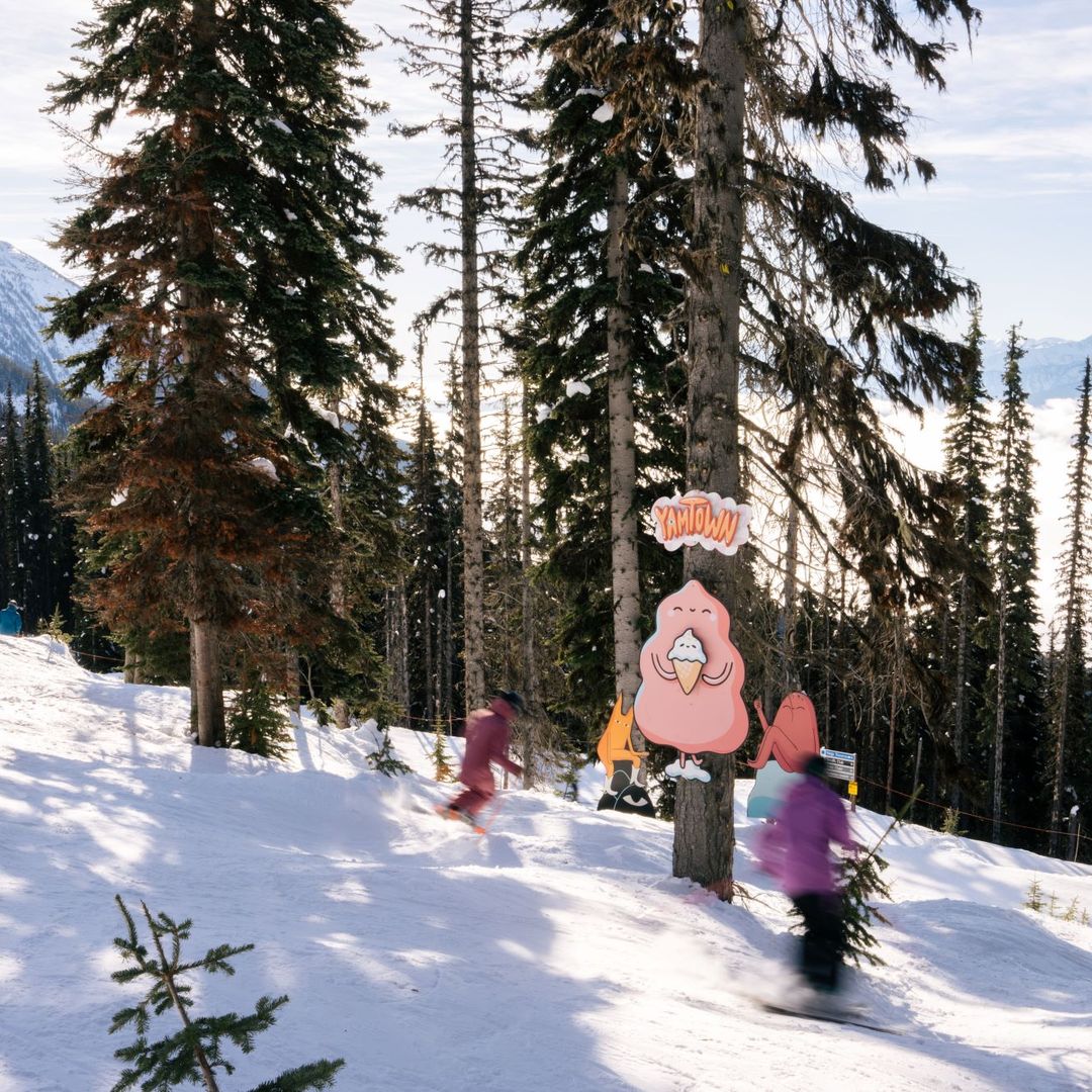 art exhibit on mountain