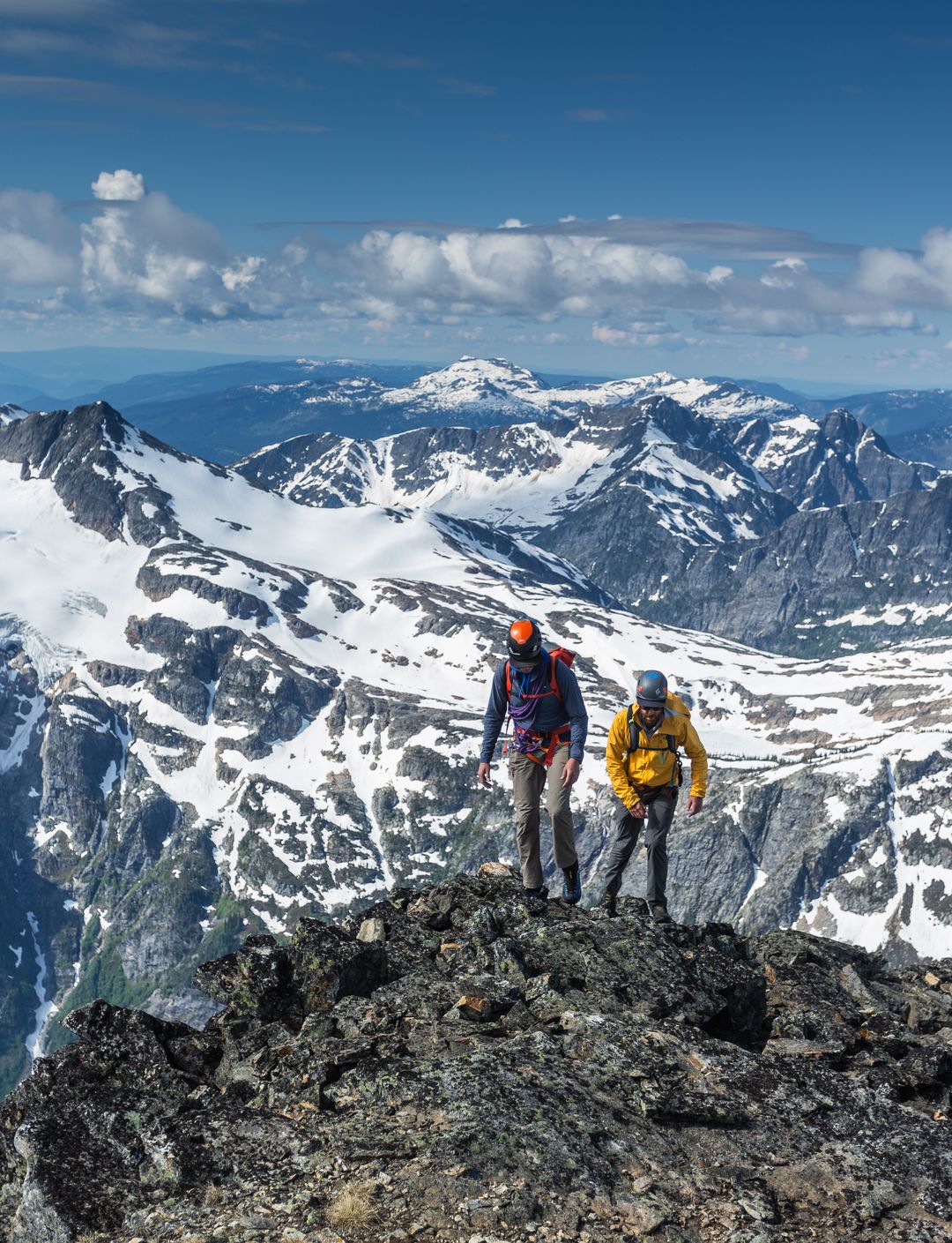 two men at summit