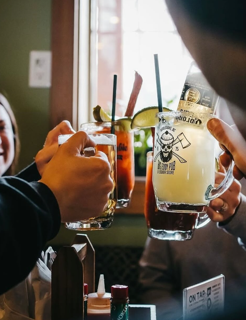 drinks around a table