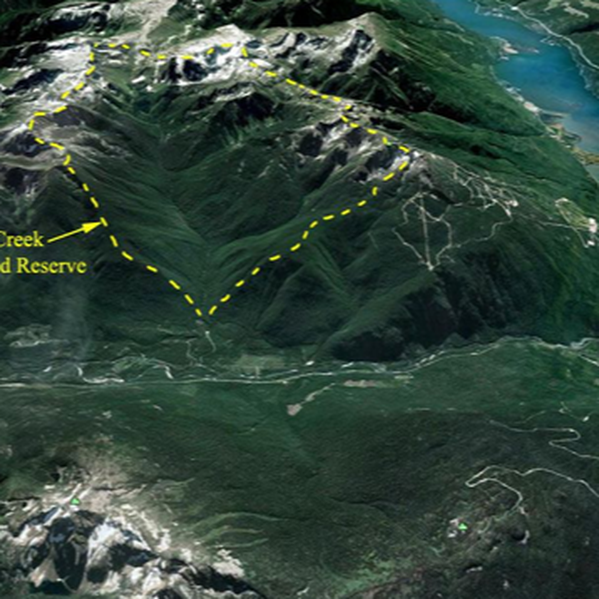 map of watershed and proximity to city of revelstoke