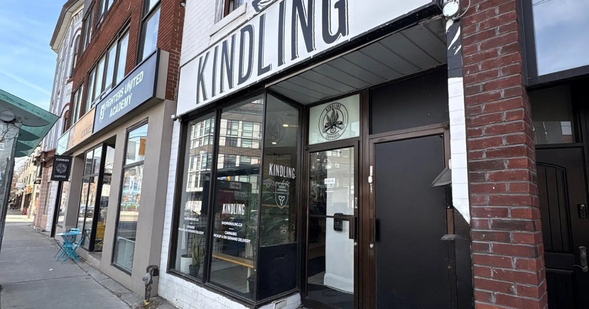 Kindling Toronto West cannabis store storefront exterior