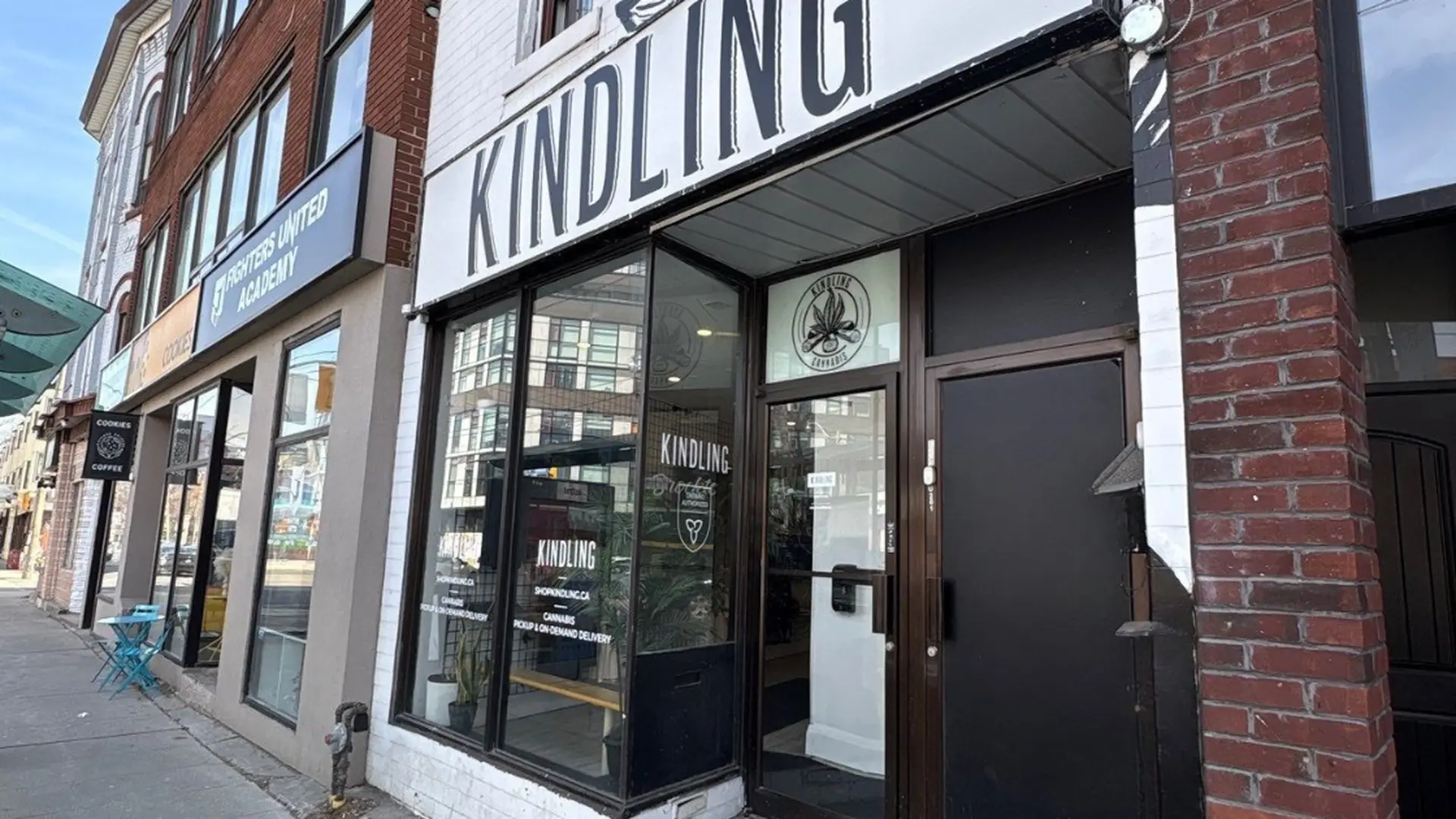Kindling Toronto West cannabis store storefront exterior