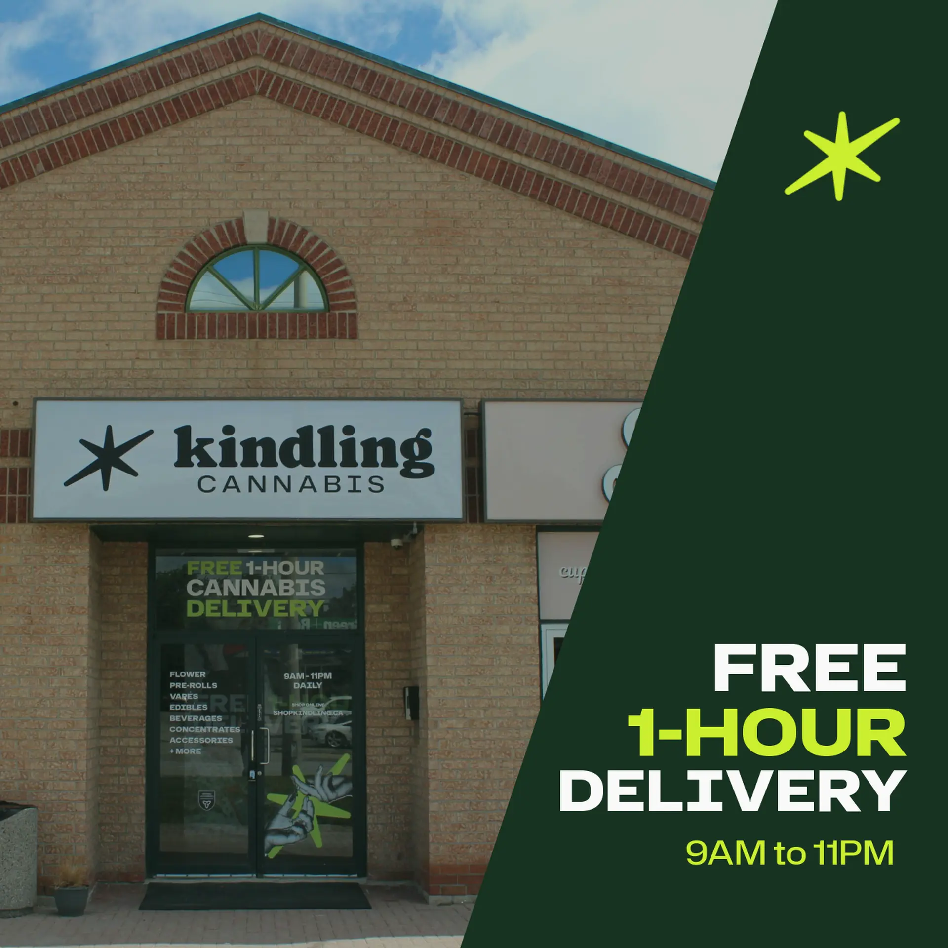 kindling cannabis 1 hour free delivery location thumbnail