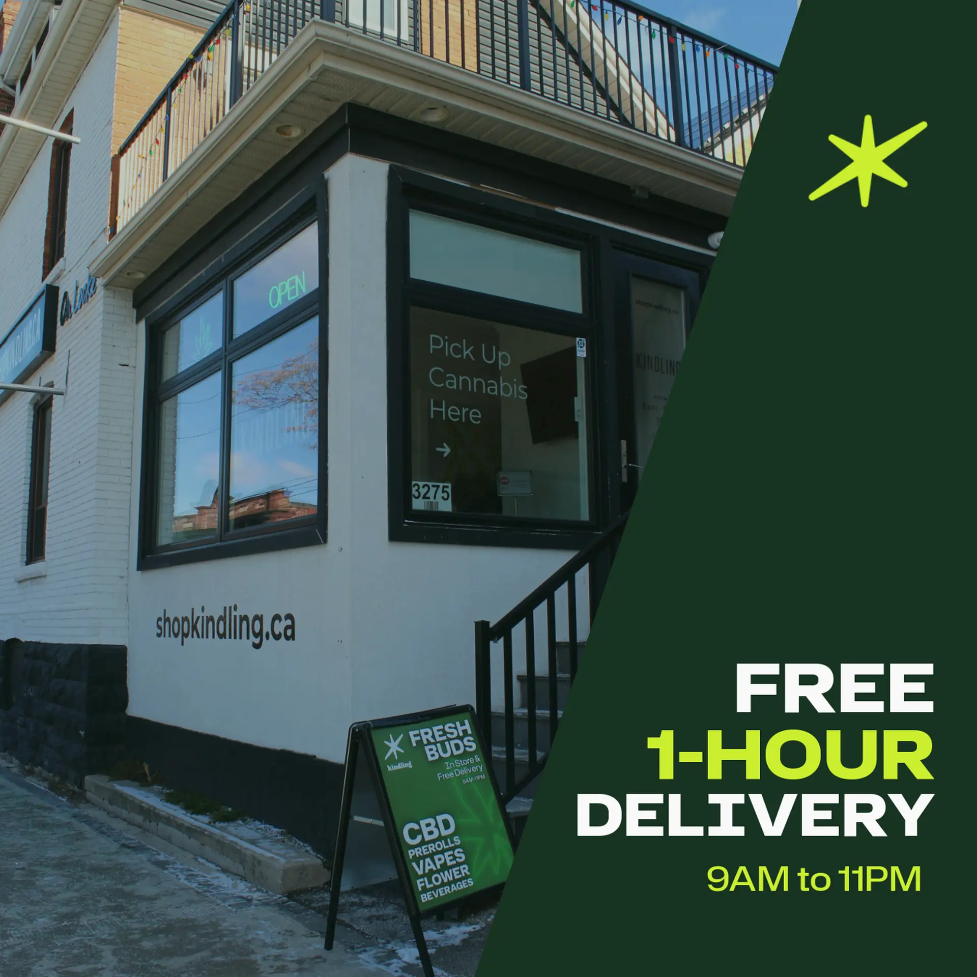 kindling cannabis 1 hour free delivery location thumbnail hamilton