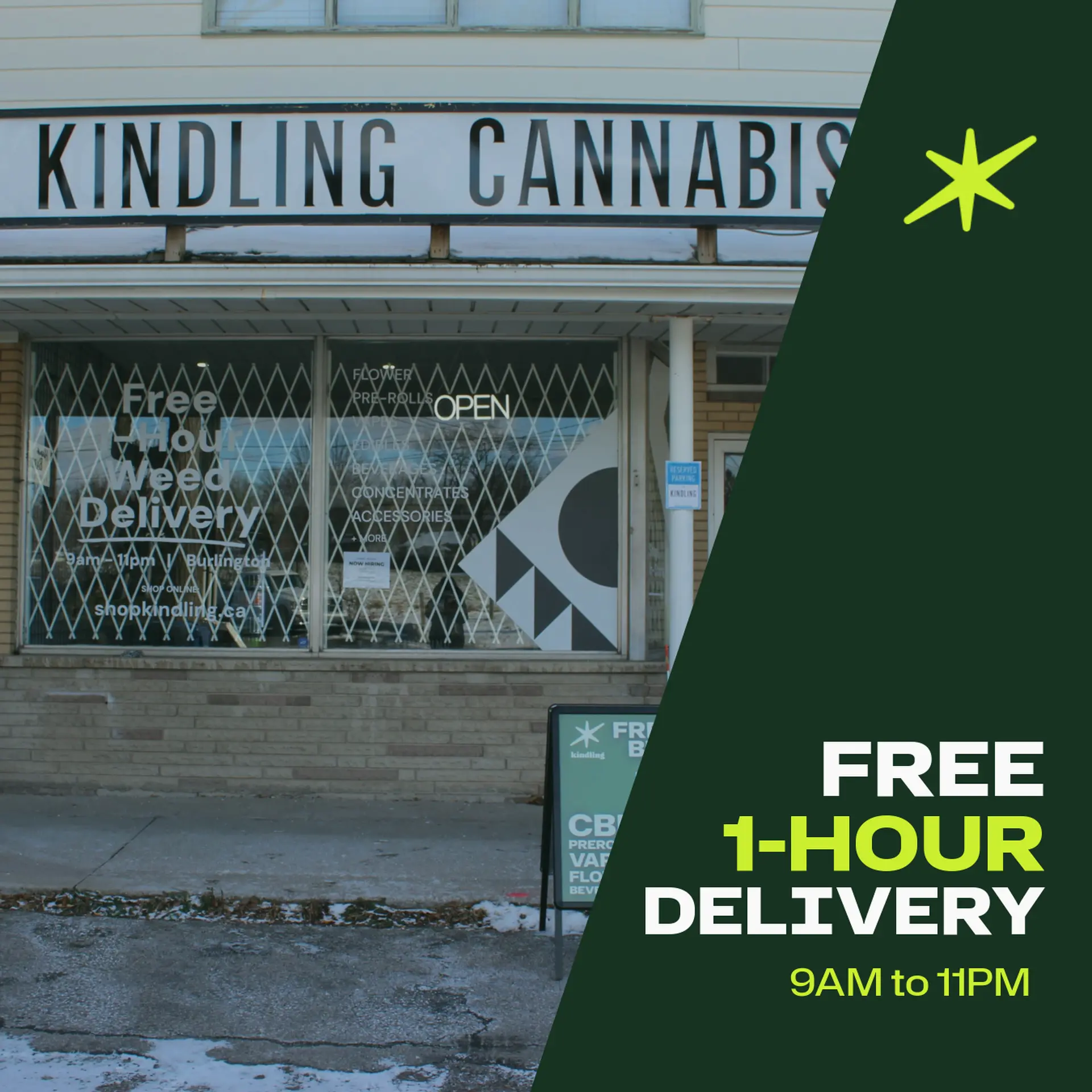 kindling cannabis 1 hour free delivery location thumbnail