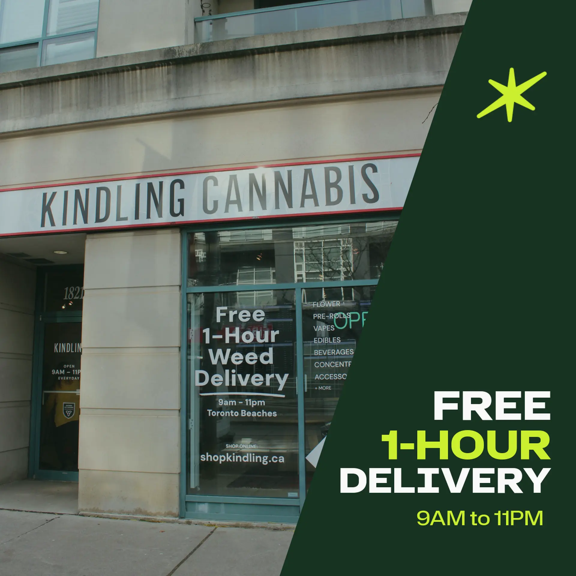 kindling cannabis 1 hour free delivery location thumbnail