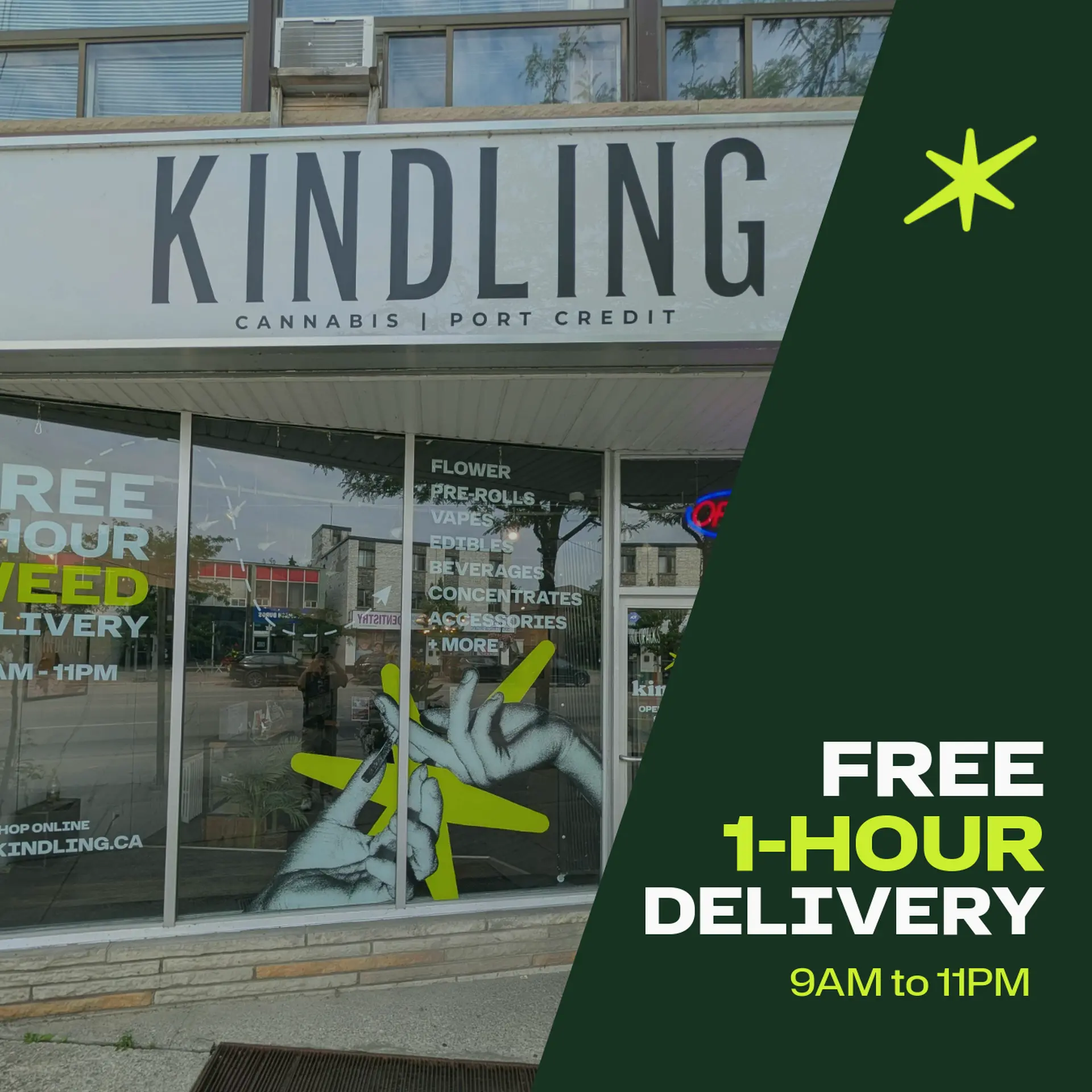 kindling cannabis 1 hour free delivery location thumbnail port credit