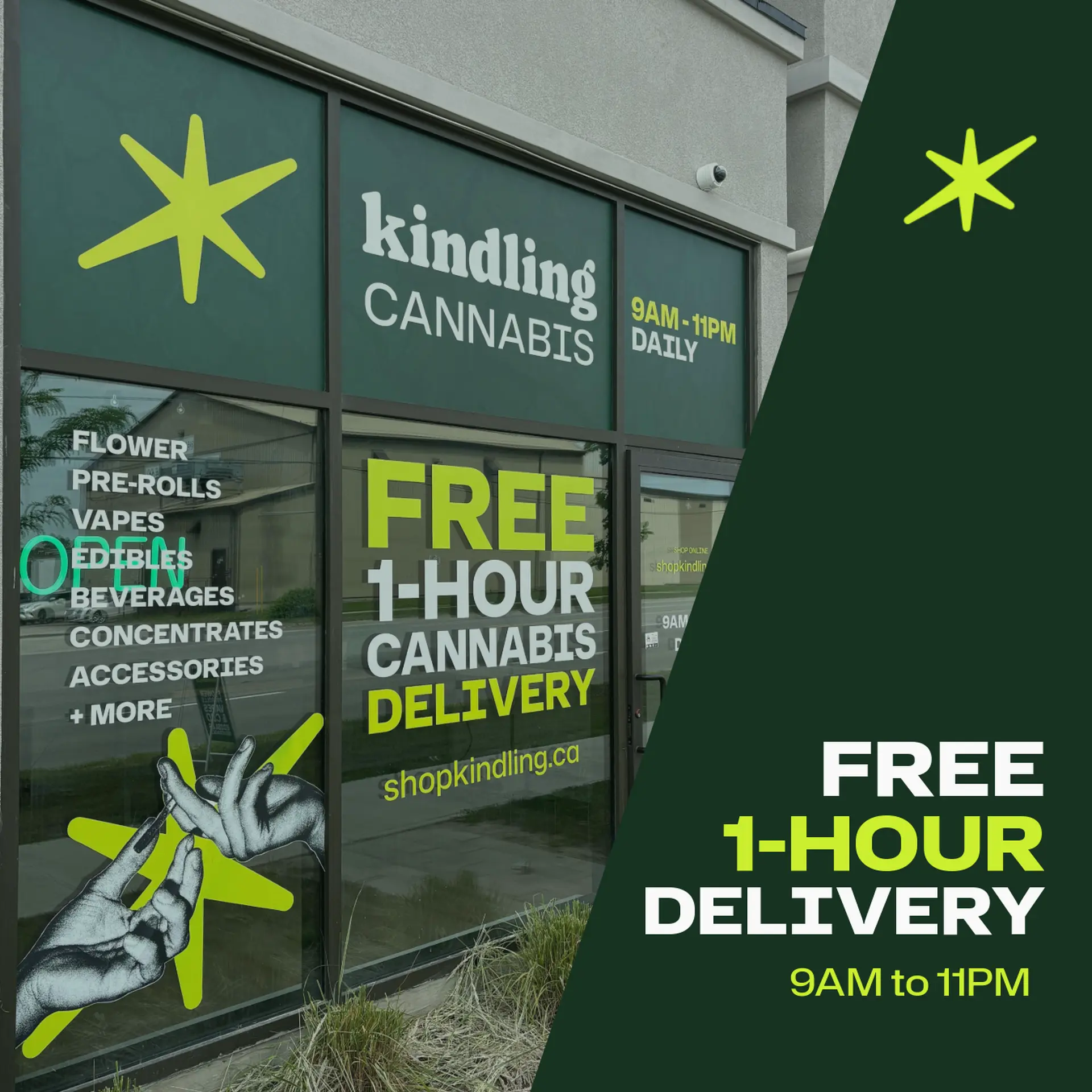 kindling cannabis 1 hour free delivery location thumbnail