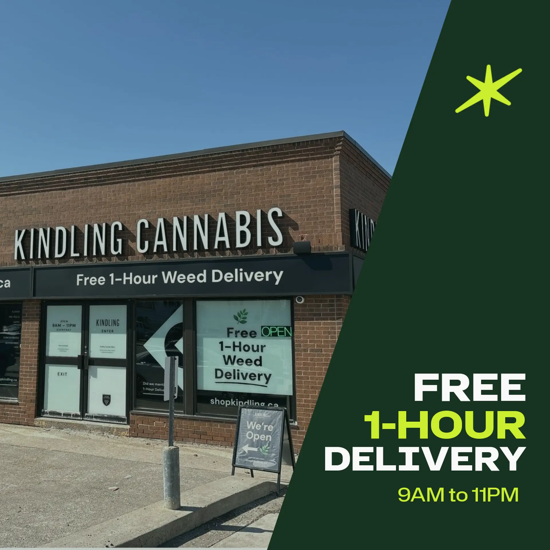 kindling cannabis 1 hour free delivery location thumbnail