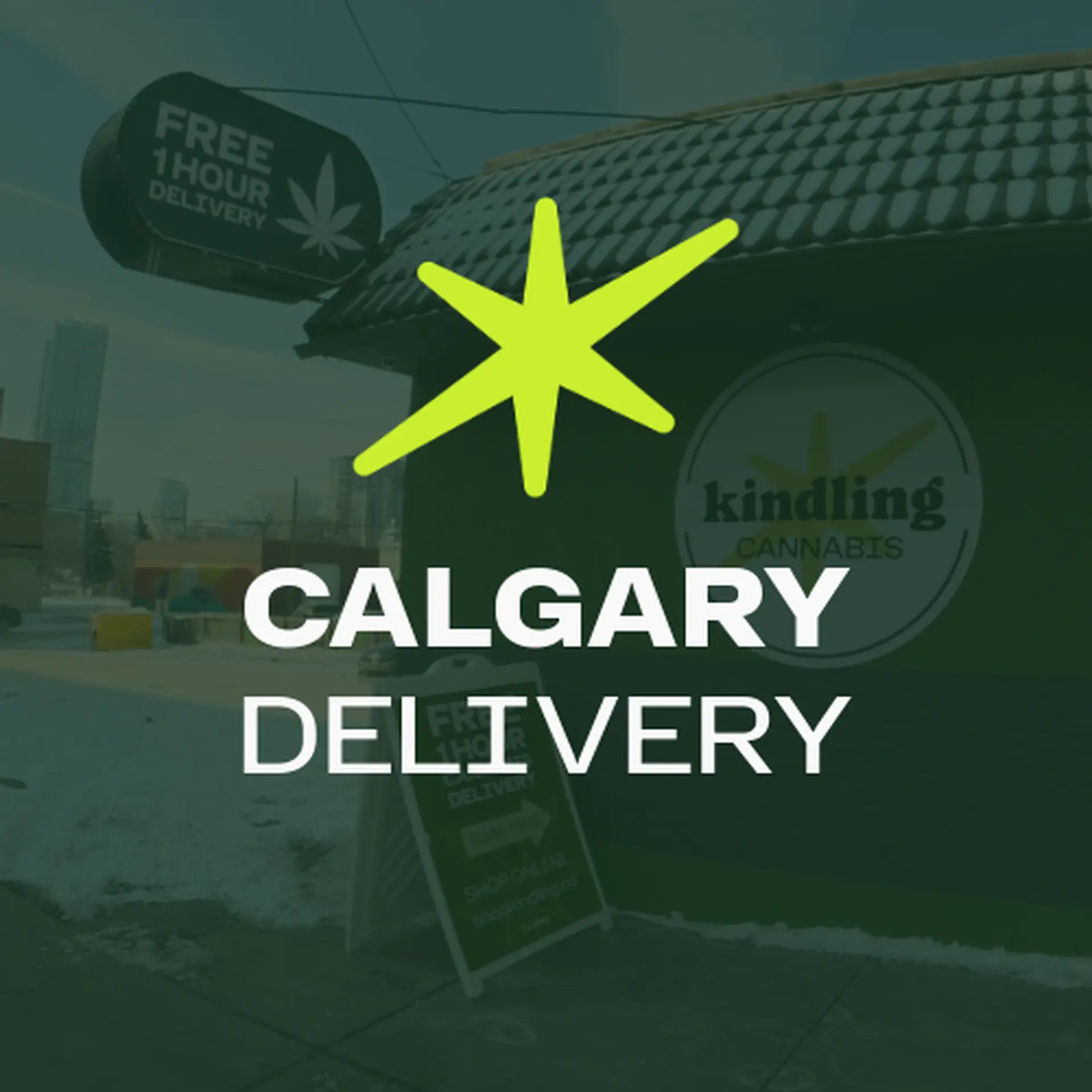kindling cannabis 1 hour free delivery home page hero calgary