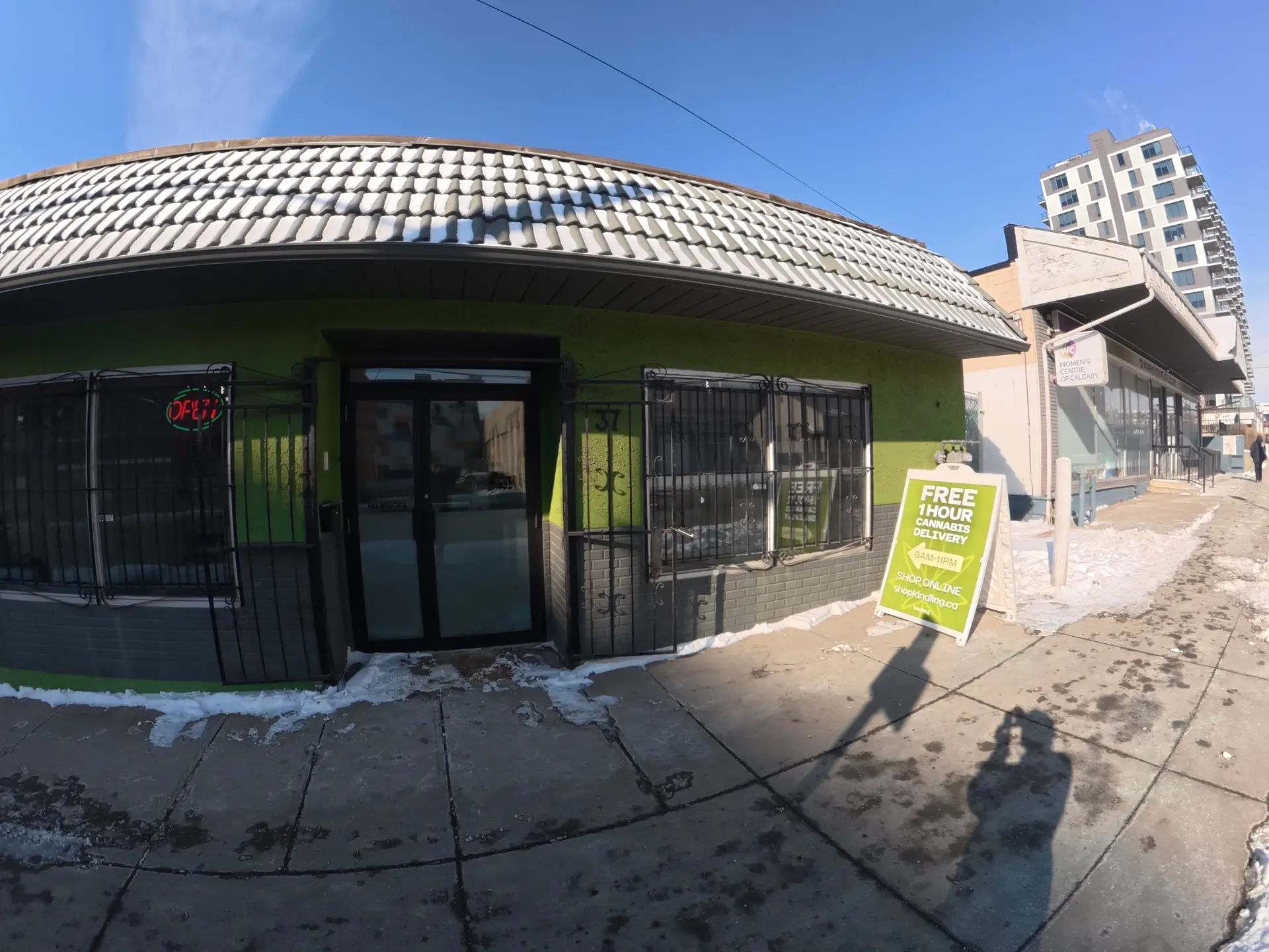 outside store calgary 4th street kindling cannabis