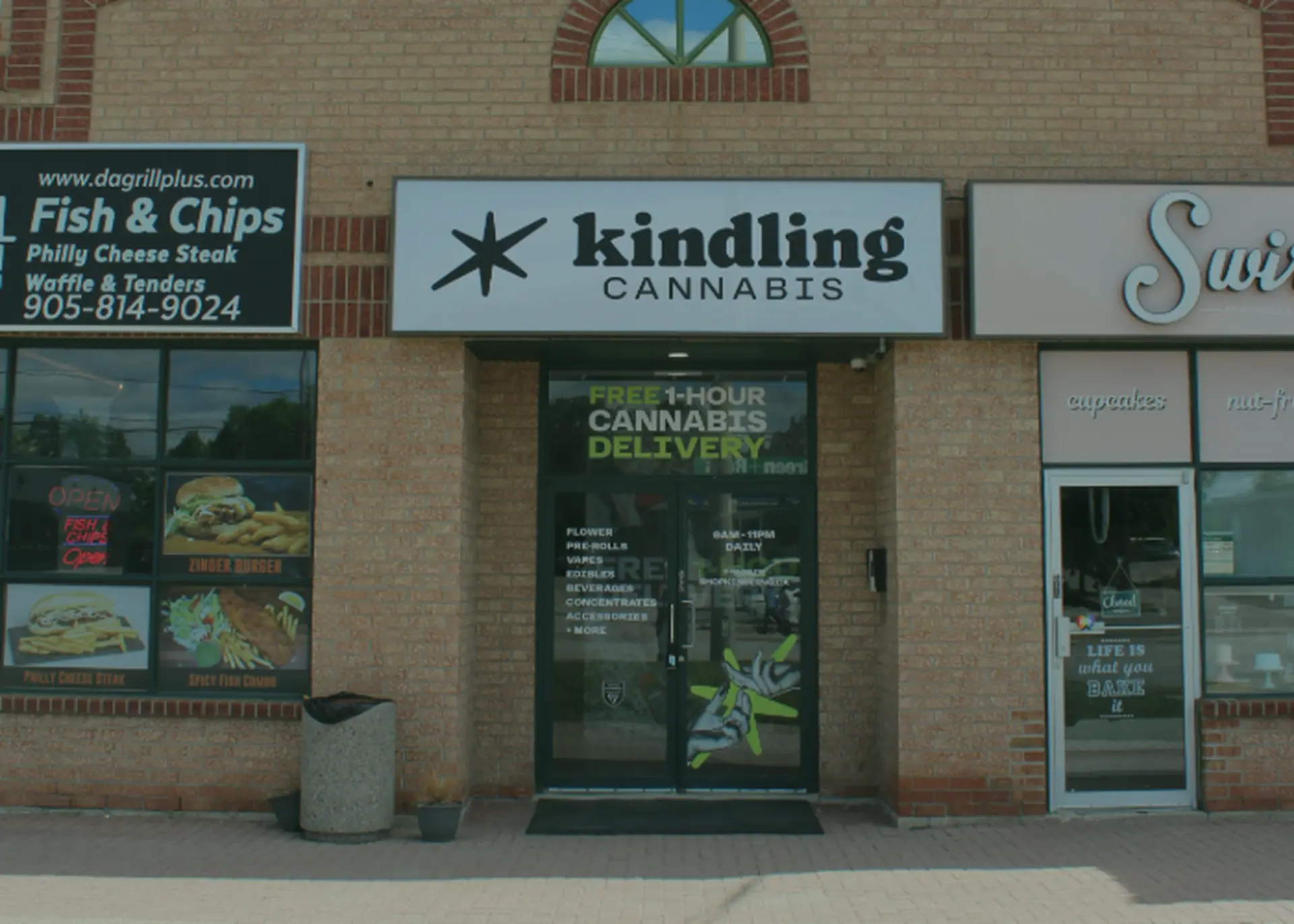 kindling cannabis 1 hour free delivery home page hero meadowvale grand opening