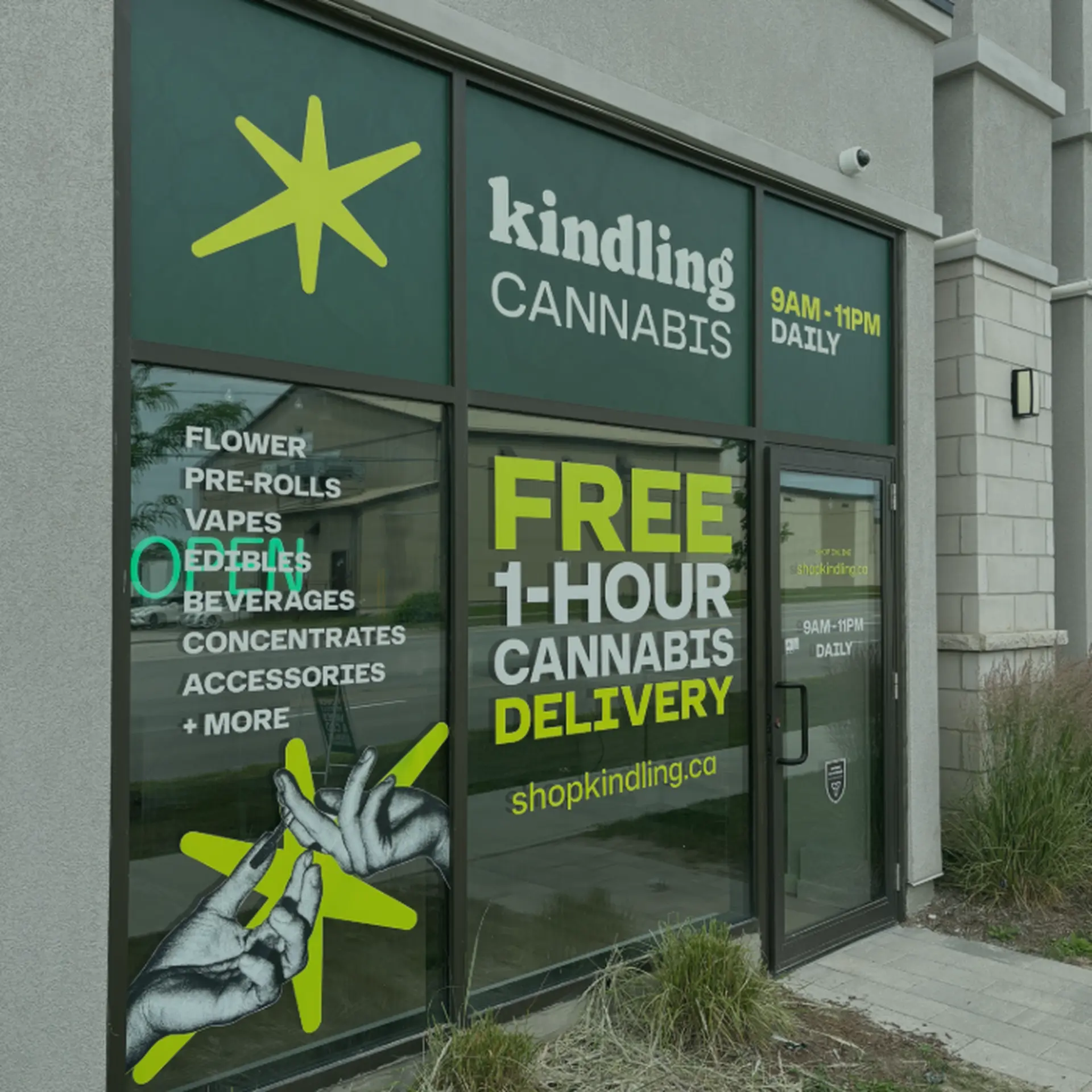 kindling cannabis 1 hour free delivery home page hero bradford grand opening