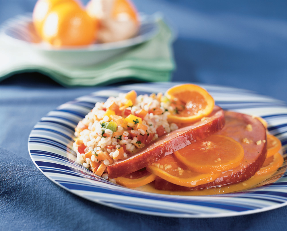Jambon à l’orange et au gingembre
