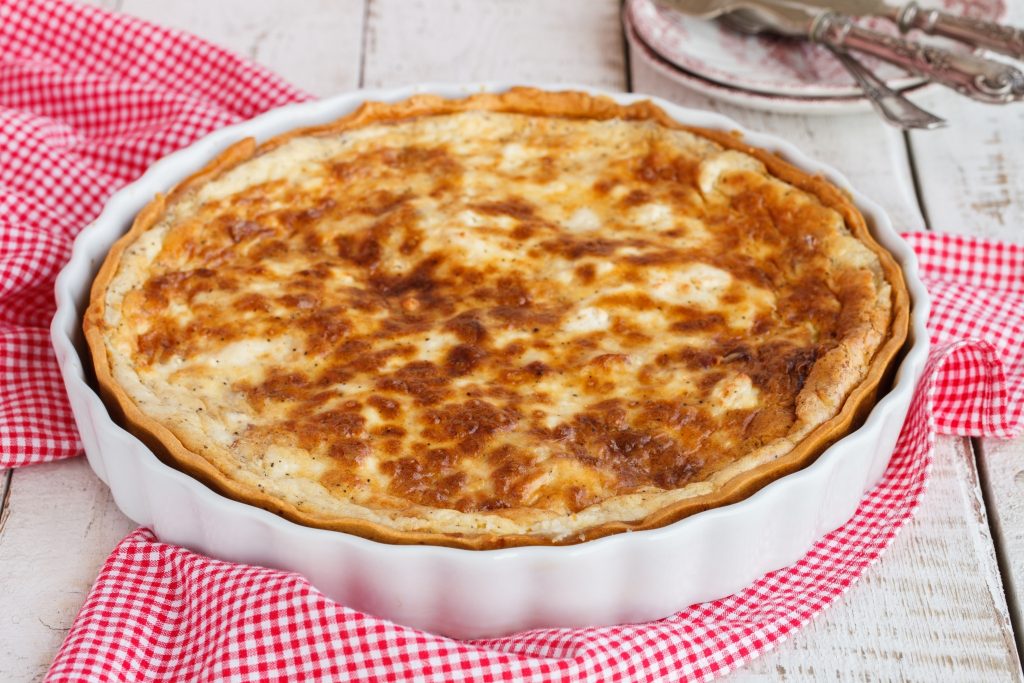 Quiche au jambon, épinards et fromage