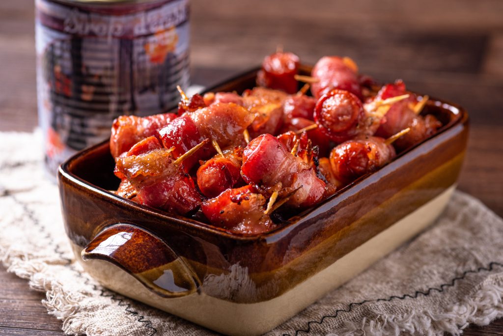 Bouchées de saucisses fumées au bacon à l’érable au Air fryer