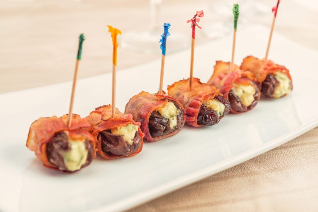 Dattes farcies au bacon