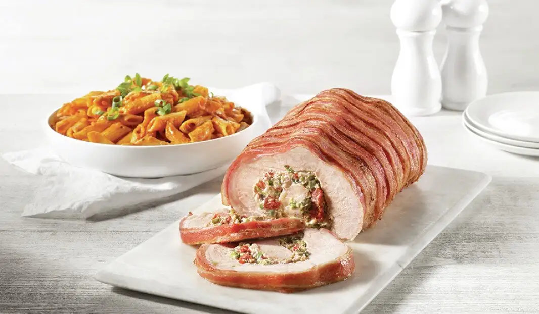 Longe de porc farcie avec garniture alla Gigi.
