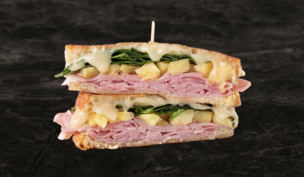 Grilled cheese au jambon, ananas et fromage fondant