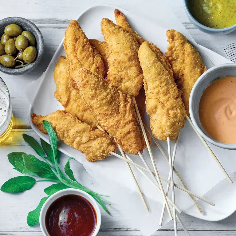 Filets de poulet panés satay