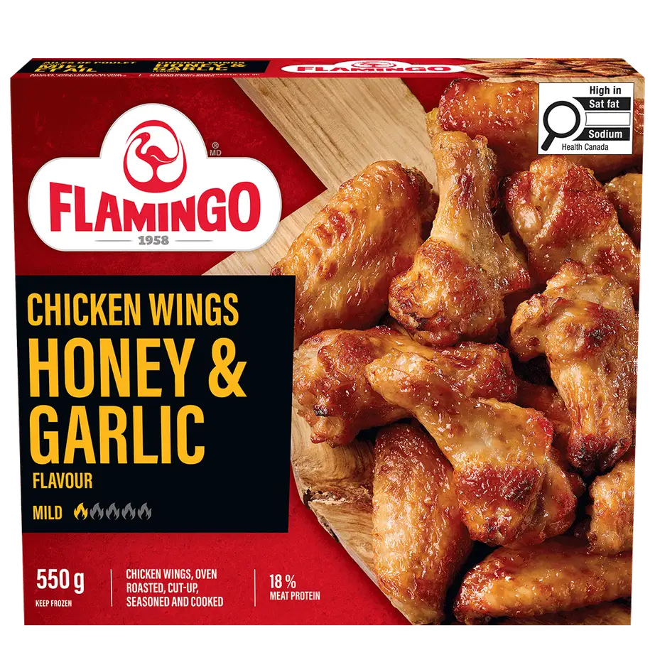 Honey and garlic flavour Flamingo chicken wings