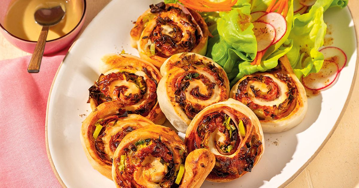Ham, leek, and mustard pinwheels | Olymel