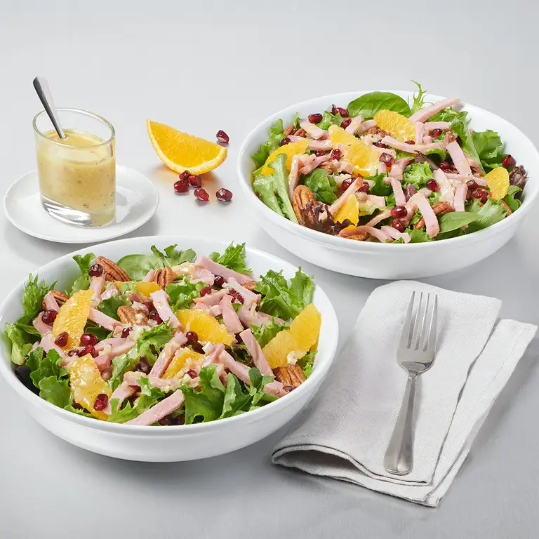 Salade californienne aux jambons et agrumes