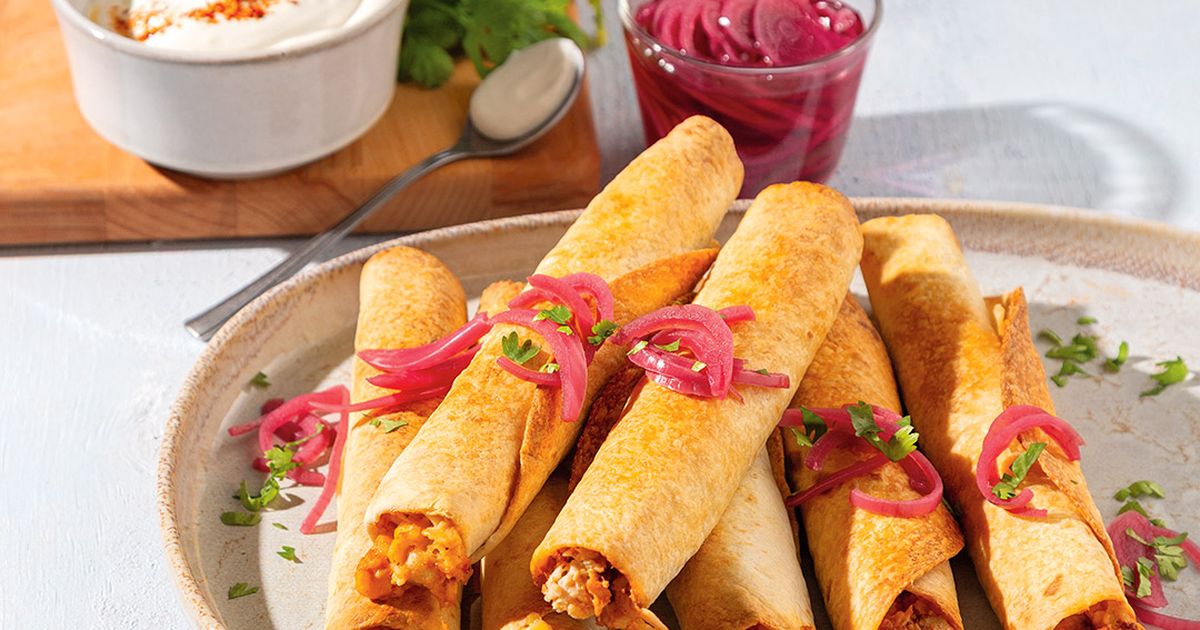 Turkey, corn, and cheese taquitos | Olymel