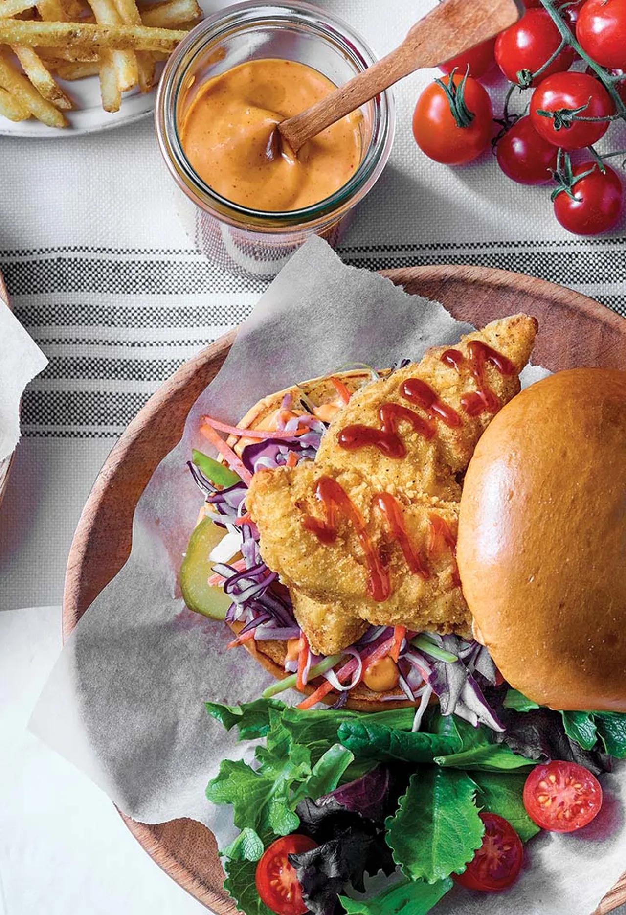 Sandwich au poulet pané du sud-ouest