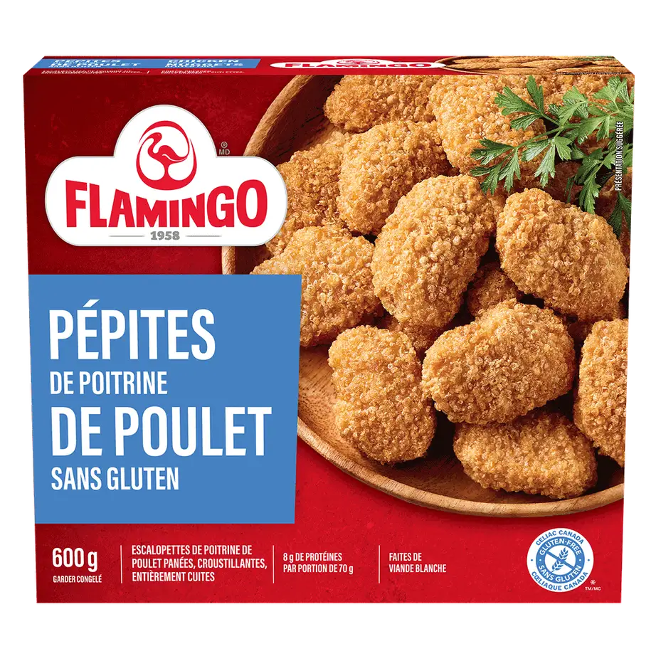 Pépites de poulet sans gluten Flamingo