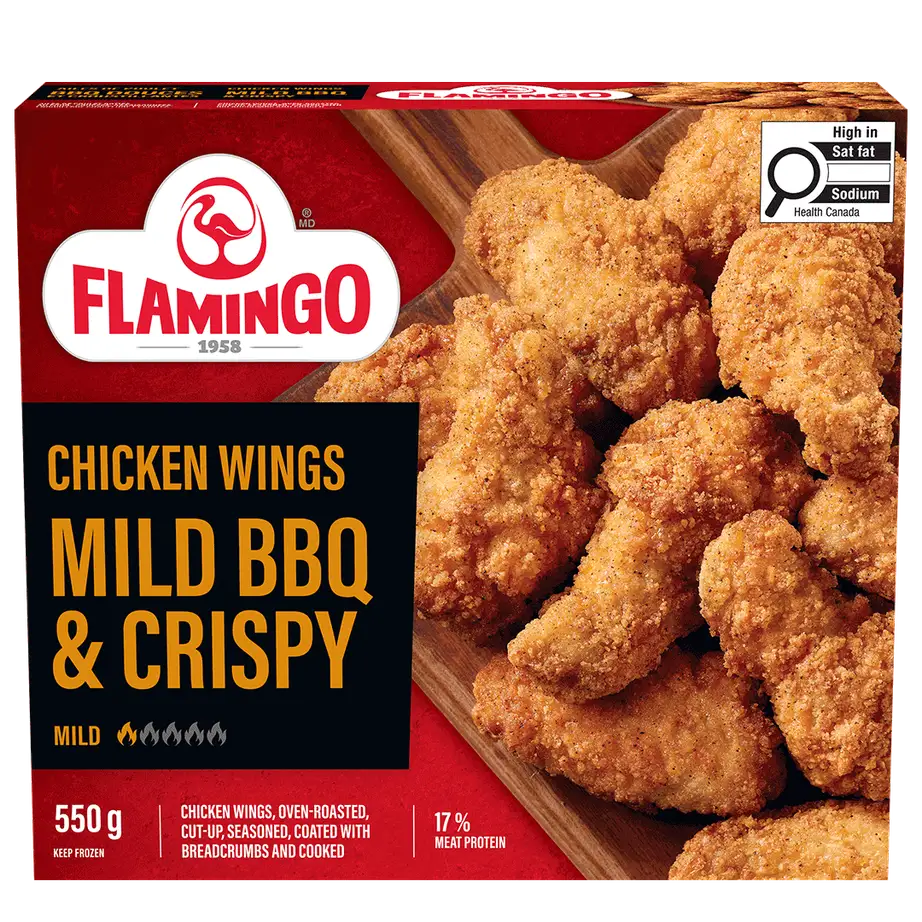 Flamingo chicken wings mild BBQ and crispy