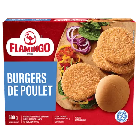 Burger de poulet sans gluten Flamingo