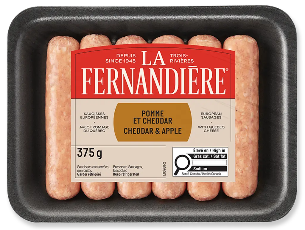 Saucisses signature pomme et cheddar La Fernandière