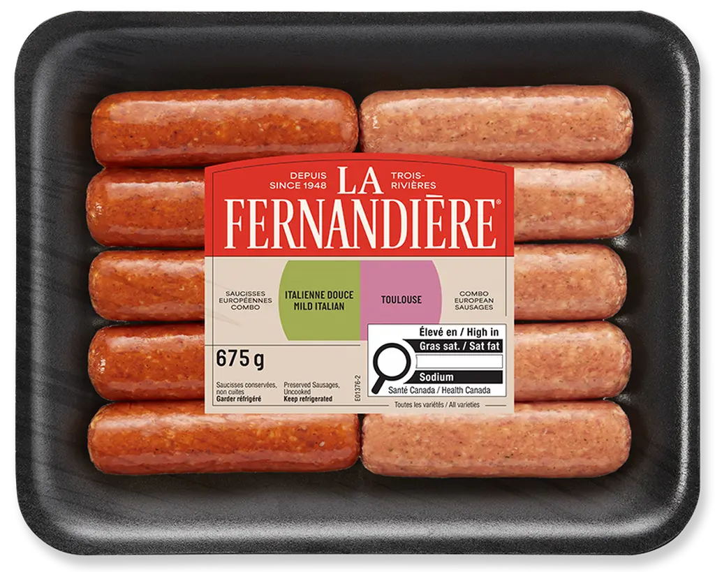 Saucisses combo italienne douce et toulouse La Fernandière