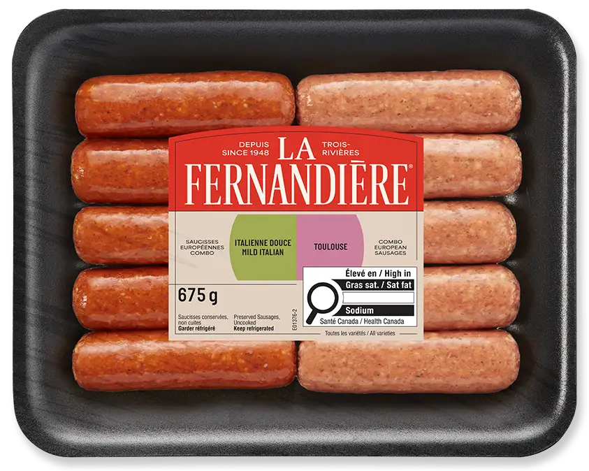 Saucisses combo italienne douce et toulouse La Fernandière