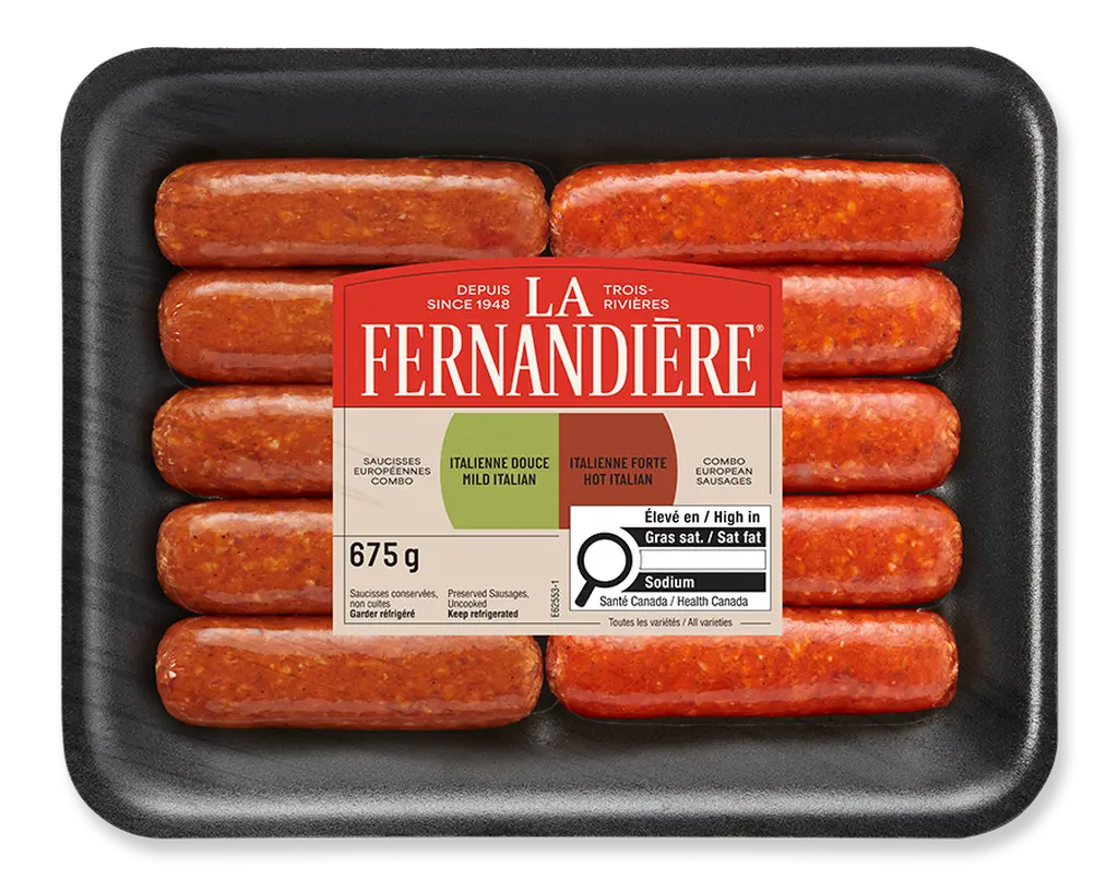 Saucisses combo italienne douce et forte La Fernandière