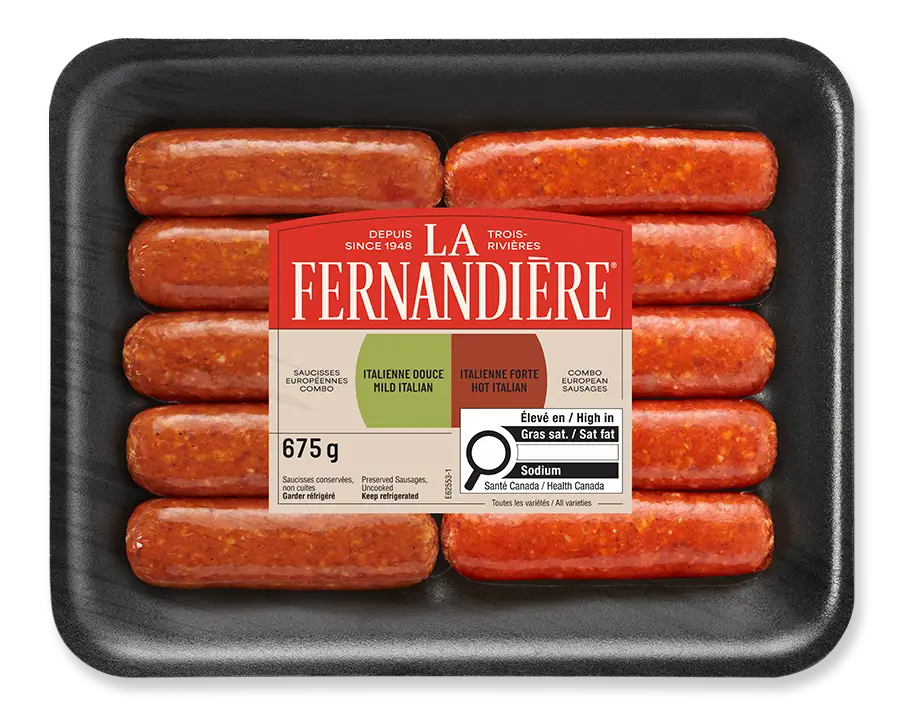 Saucisses combo italienne douce et forte La Fernandière