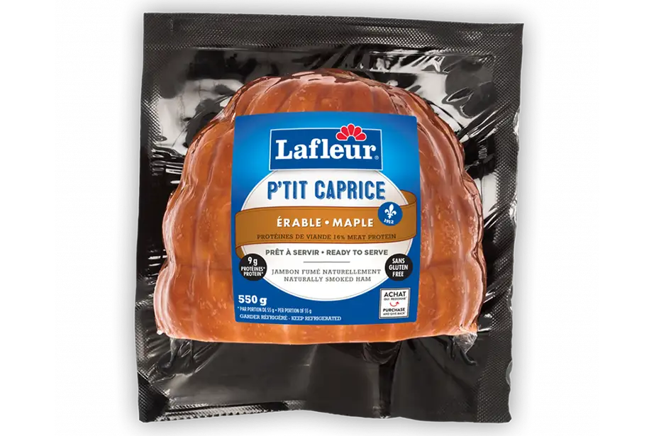 Jambon à saveur naturelle d'érable P'tit Caprice Lafleur