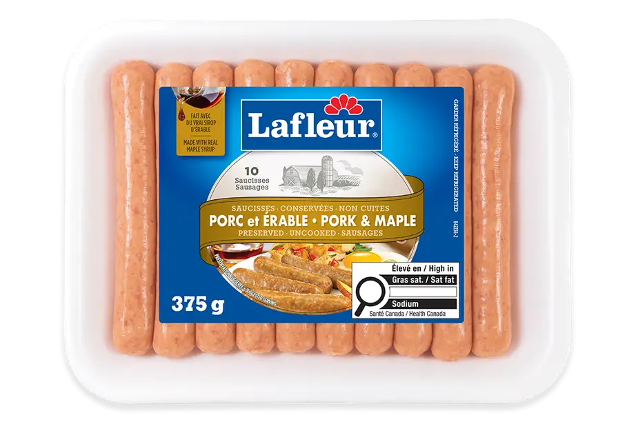 Saucisses fraîches porc et érable