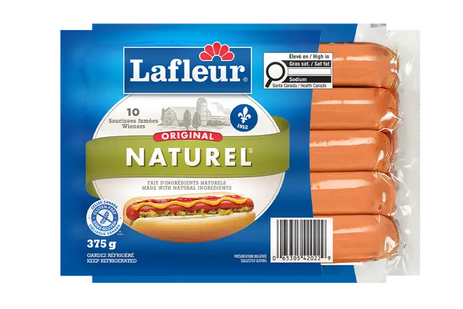 Saucisses fumées fait d'ingrédients naturels