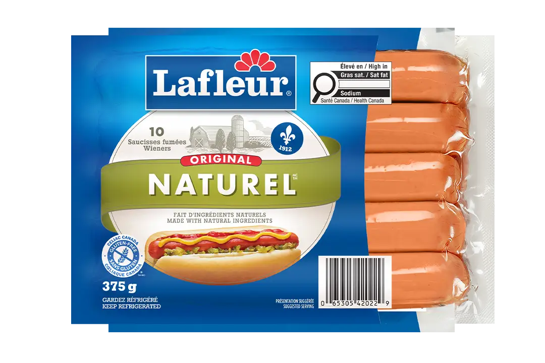 Saucisses fumées fait d'ingrédients naturels