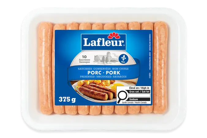 Saucisses fraîches porc