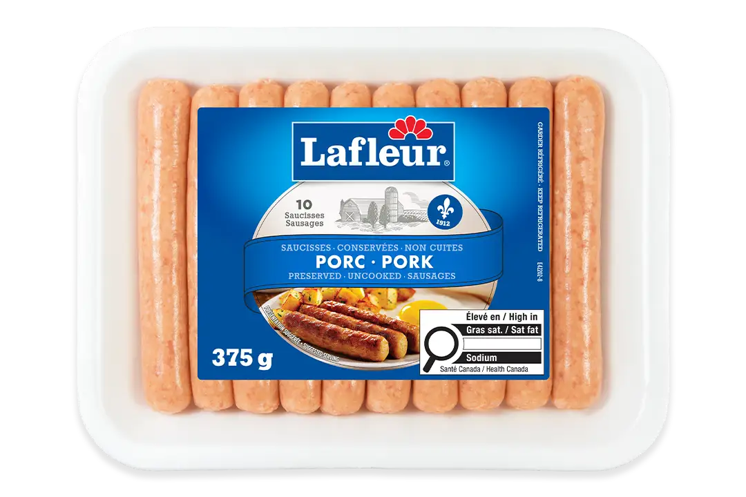 Saucisses fraîches porc