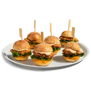 Mini burgers de poulet frit