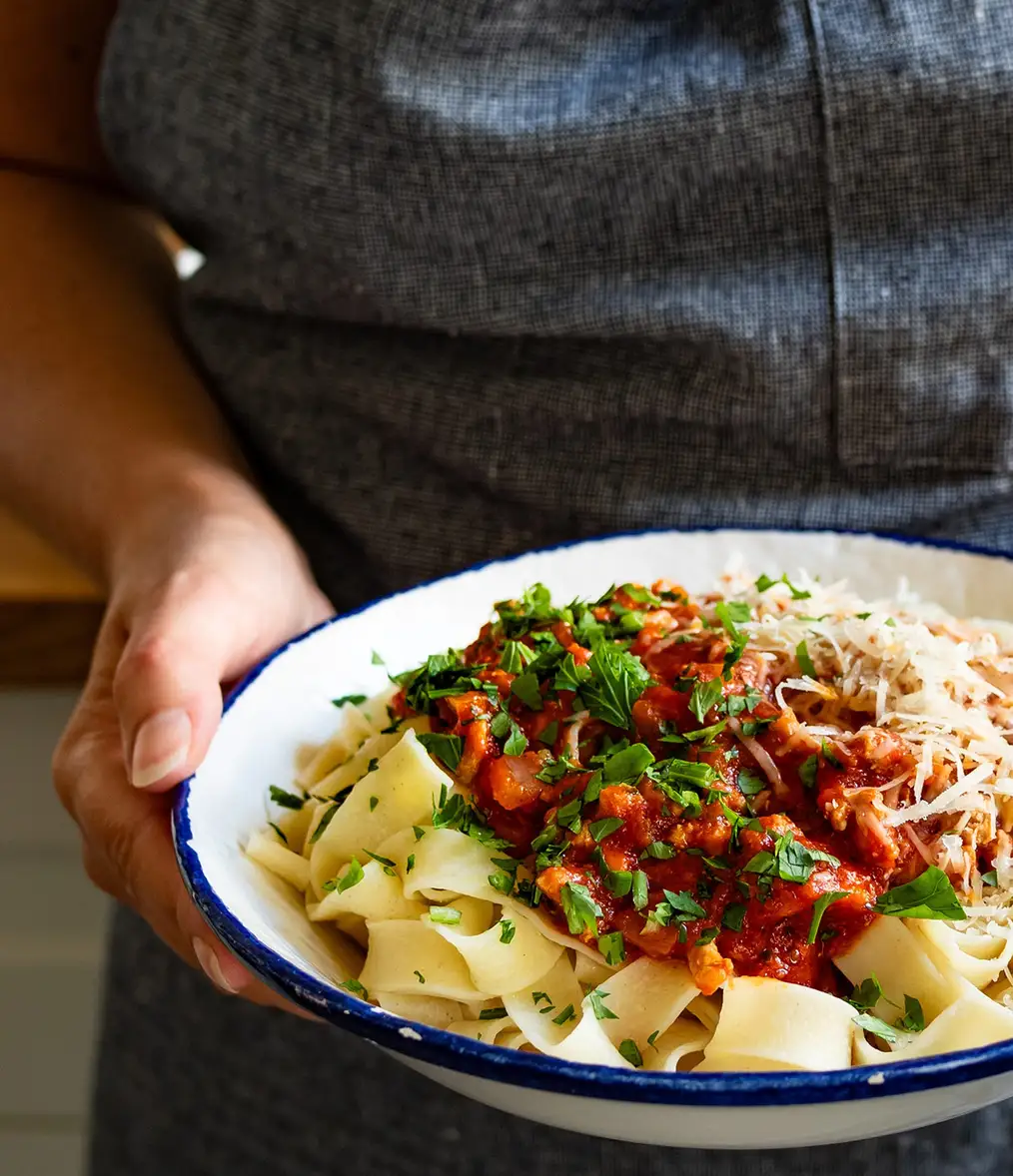 Pâtes avec saucisses La Fernandière