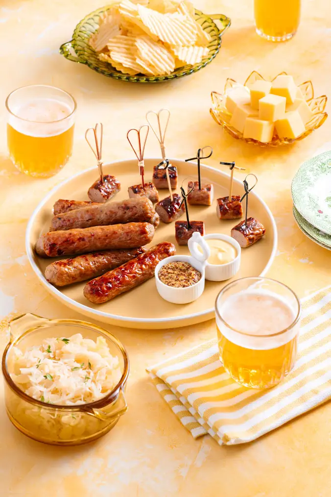 Plateaux de saucisses La Fernandières avec accord de bières