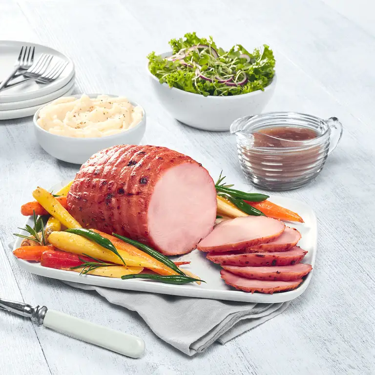 Jambon à l'ancienne cuit avec légumes